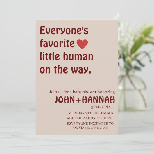 赤ちゃんお気に入りののシャワーを浴びた人たち 招待状 (スタンド正面)