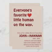 赤ちゃんお気に入りののシャワーを浴びた人たち 招待状 (正面/裏面)