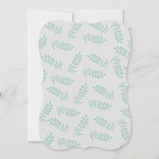 赤ちゃんお洒落シャワー素朴カードありがとう サンキューカード (裏面)