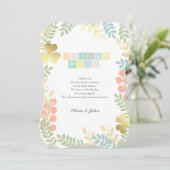 赤ちゃんお洒落シャワー素朴カードありがとう サンキューカード (スタンド正面)