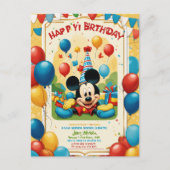 赤ちゃんお誕生日おめでとうカード インビテーションポストカード (正面)