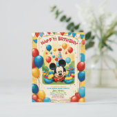 赤ちゃんお誕生日おめでとうカード インビテーションポストカード (スタンド正面)