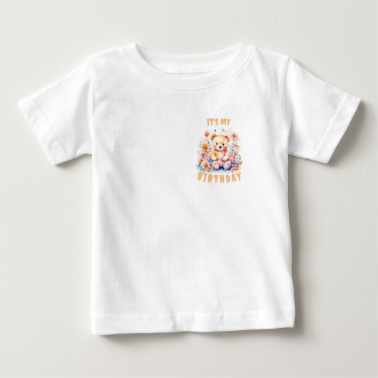 赤ちゃんお誕生日おめでとう  ベビーTシャツ (正面)