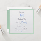 赤ちゃんからパパへの初めての父の日のカード カード (正面/裏面インサイチュ)