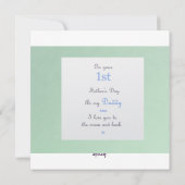 赤ちゃんからパパへの初めての父の日のカード カード (裏面)