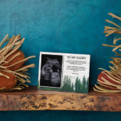 赤ちゃんからパパへの超音波メッセージ 出産前の記念に フォトプラーク (側面)