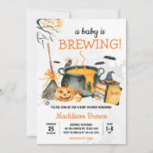 赤ちゃんができちゃう！ハロウィンのベイビーシャワー 招待状 (正面)