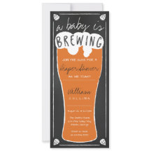 赤ちゃんができているシャワー招待状、おむつシャワー