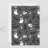 赤ちゃんができている ウィッチ ゴースト 大鍋 ハロウィン 招待状 (裏面)