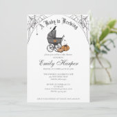 赤ちゃんができている ハロウィンのベイビーシャワー 招待状 (スタンド正面)