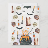 赤ちゃんができている ハロウィンのベイビーシャワー 招待状 (裏面)