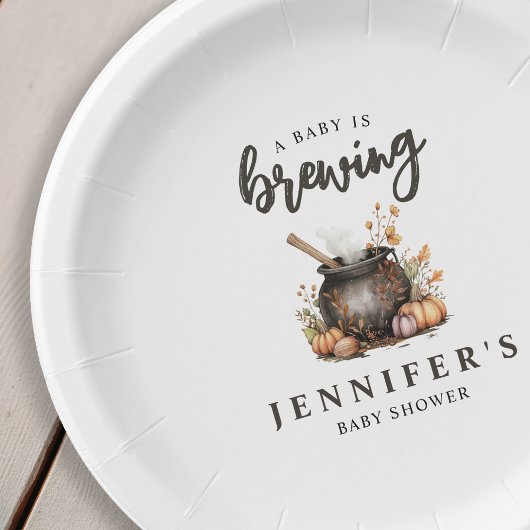 赤ちゃんができている ハロウィン ベイビー シャワー ペーパープレート