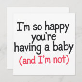 赤ちゃんができてとっても嬉しい。私が面白くないのは事実 招待状 (正面/裏面)