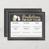 赤ちゃんがもうすぐ！ ベイビーシャワーの予測 黒 インビテーションポストカード (正面/裏面)