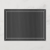 赤ちゃんがもうすぐ！ ベイビーシャワーの予測 黒 インビテーションポストカード (裏面)