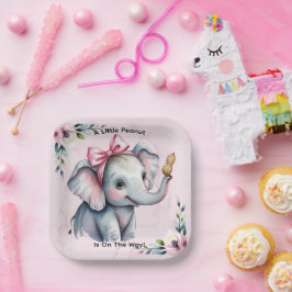 赤ちゃんがやってくる Girl Baby Shower ペーパープレート