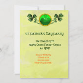 赤ちゃんがウサギを抱くアイルランドのセントパトリックデーパーティー 招待状 (裏面)