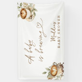 赤ちゃんがコーヒーと一緒にお待ちしています バナー | コーヒー ベイビー 横断幕 (縦)