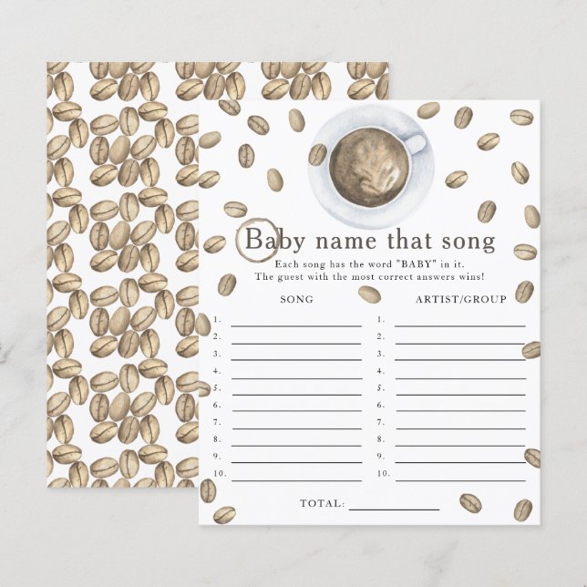 赤ちゃんがコーヒーを淹れてる - 曲名当てゲーム (正面/裏面)