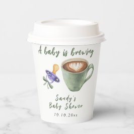赤ちゃんがコーヒーを淹れるパシフィエールボウベビーシャワー 紙コップ