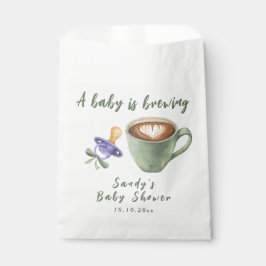 赤ちゃんがコーヒーを淹れるパシフィエールボウ ベビーシャワー フェイバーバッグ