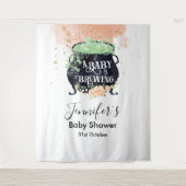 赤ちゃんがハロウィンを醸し出す ハロウィン ベイビー シャワー 背景 タペストリー (正面)