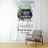 赤ちゃんがハロウィンを醸造する ハロウィン ベイビー シャワーの背景 タペストリー (インサイチュ)