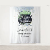 赤ちゃんがハロウィンを醸造する ハロウィン ベイビー シャワーの背景 タペストリー (正面)