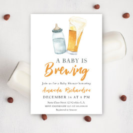 赤ちゃんがビールをブレンド ボトルビール ベイビーシャワー 招待状
