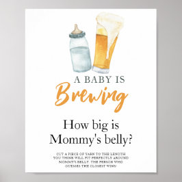 赤ちゃんがビールを醸造中 お母さんのお腹はどれくらい大きいの? ポスター