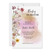 赤ちゃんが咲く ワイルドフラワー 水彩画