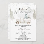 赤ちゃんが来るよ！冬のベイビーシャワー 招待状 (正面/裏面)