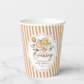 赤ちゃんが淹れるコーヒーラテ ベビーシャワー 紙コップ (裏面)