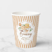 赤ちゃんが淹れるコーヒーラテ ベビーシャワー 紙コップ (正面)