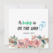 赤ちゃんが生まれます 出産報告カード 招待状 (裏面)