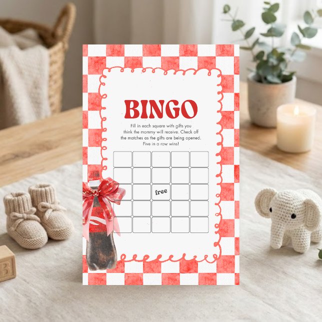 赤ちゃんが生まれるよ ベビーシャワービンゴゲーム (She's Ready to Pop Cola Baby Shower Bingo Game)