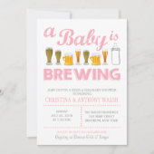 赤ちゃんが生まれる！ベイビーシャワーパーティーのBBQ招待状 招待状 (正面)