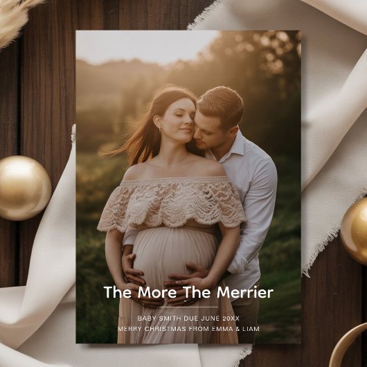 赤ちゃんが産まれます ホリデーお知らせ フォトカード シーズンカード