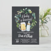 赤ちゃんが育まれています ベビーシャワー 黒板 招待状 (スタンド正面)