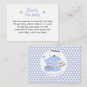 赤ちゃんが育まれる ブルーベビーシャワーブックリクエスト エンクロージャーカード (正面/裏面)