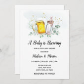 赤ちゃんが育まれる ベビーシャワーの招待状カード 招待状 (正面/裏面)