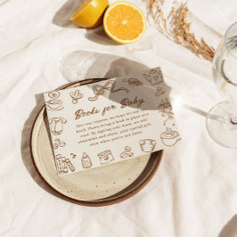 赤ちゃんが誕生予定！ベイビーシャワーのためのブックカード エンクロージャーカード