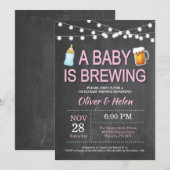 赤ちゃんが誕生予定！ベイビーシャワーの招待状 招待状 (正面/裏面)