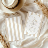 赤ちゃんが誕生予定 手描きのベビーシャワー 招待状