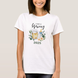 赤ちゃんが醸造中 グリーンシャワー 女性用 Tシャツ