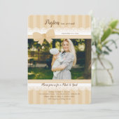 赤ちゃんとの初対面 フォト招待状 招待状 (スタンド正面)