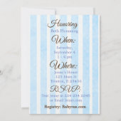 赤ちゃんとテディベアの男の子　ベビーシャワーの招待状 招待状 (裏面)