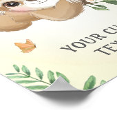 赤ちゃんとママのナマケモノの赤ちゃんシャワー スプリンクラー 寝室 ポスター (角)