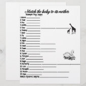 赤ちゃんとママの動物マッチゲーム レターヘッド (正面/裏面)