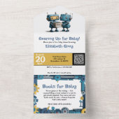 赤ちゃんと本の準備をしよう - ロボット オールインワン招待状 (内側)